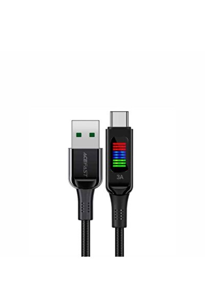 Acefast ايس فاست كيبل C7-04 من USB إلى Type-C بقوة 60W وطول 1.2m أسود للشحن ا...