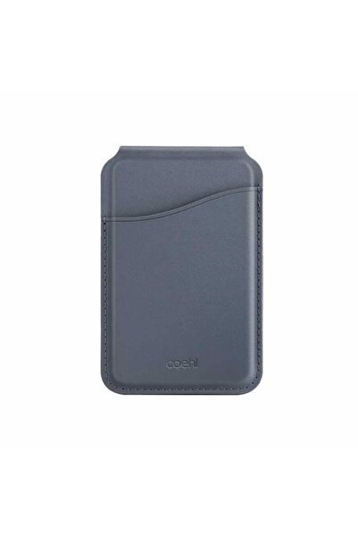 uniq يونيك حامل بطاقات كوهيل إزمي مغناطيسي MagSafe أزرق مع ستاند هاتف ومرآة م...