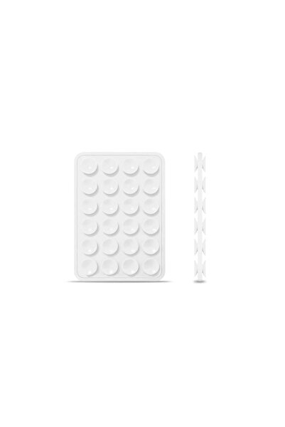 Drip Double Suction Silicone Mobile Phone Grip White Color Light Weight Reusa...