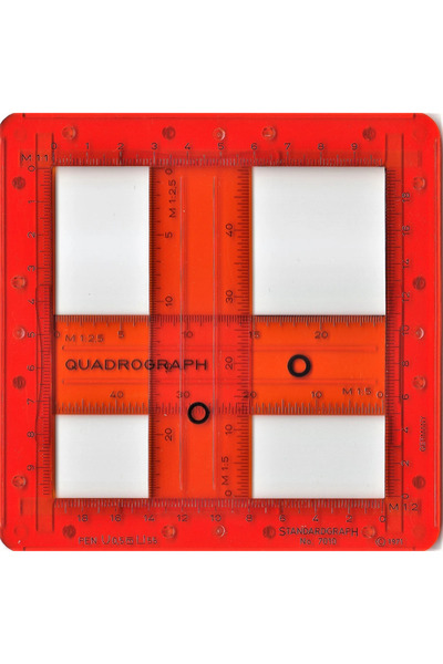 Geotech Geotec Standardgraph 7010 Riglă de unghi pătrată Portocaliu