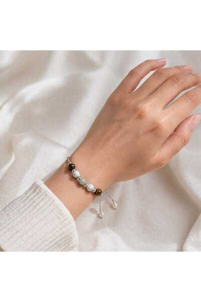 Taşmir Gemstone Healing Bracelet for Gemini, Zodiac Crystal Bracelet, Tiger E...