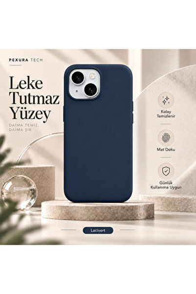 iPhone 13 Uyumlu İçi Kadife Leke Tutmaz Mat Yumuşak Silikon Lansman Kılıf