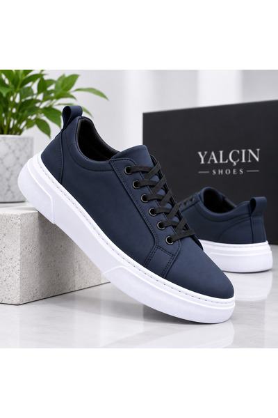 YALÇIN Erkek Casual Bağcıklı Rahat Kaymaz Taban Sneaker Ayakkabı