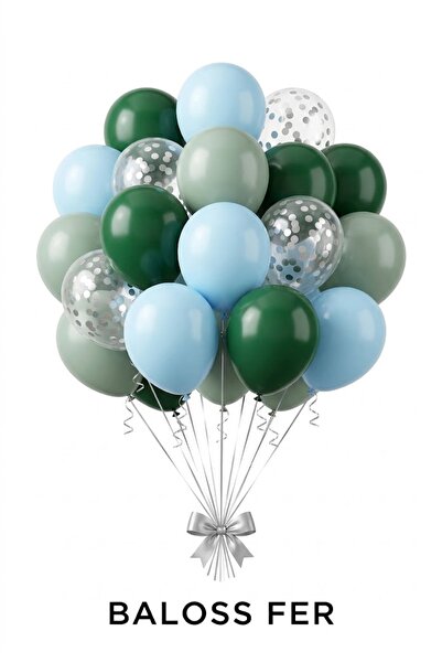 baloss fer Jungle Lake 20-Piece Birthday and Baby Shower Balloon Set – Safari...