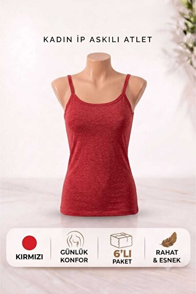 LYZALÜXEN 6 Pieces Women's Cotton Strap Tank Tops Lycra Soft