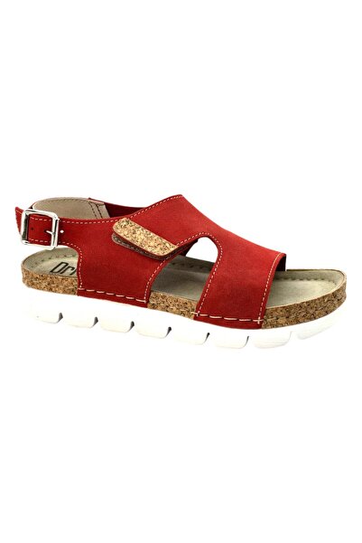 Dr. Feet Sandale Dr Feet 9016 rosu cu detalii de pluta (Damă)
