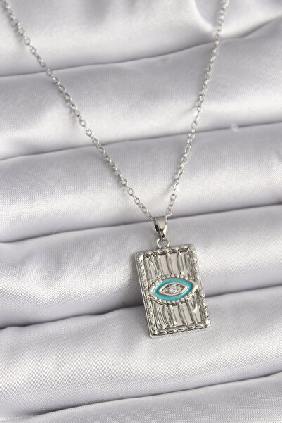 Livenda 316L Steel Silver Color Chain Eye Embroidered Medallion Model Women's...