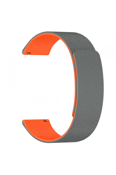 Techsuit W074 Strap for Huawei Watch / Garmin Watch Series, 18mm, Grey Orange