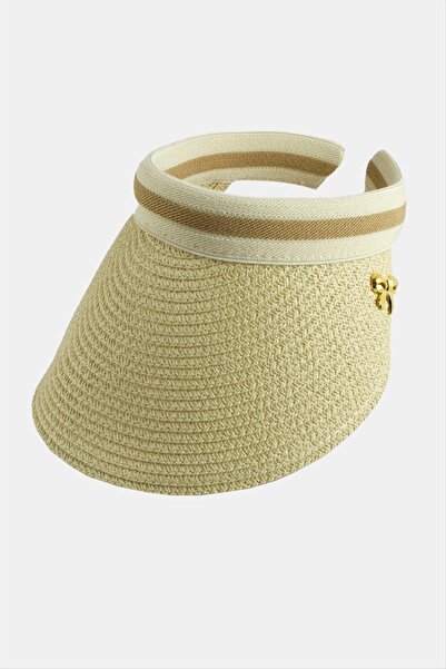 HOŞGÖR ACCESSORIES Fiyong Straw Beach Hat with Cap