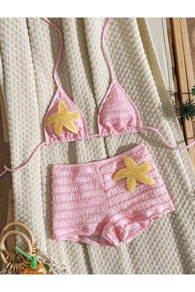 Girlsavm Pink Boxer Model Bikini Set