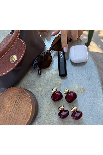 Xui Yeni Sezon Marka Model MNG Gold Detaylı Mini Boy Bonbon Küpe