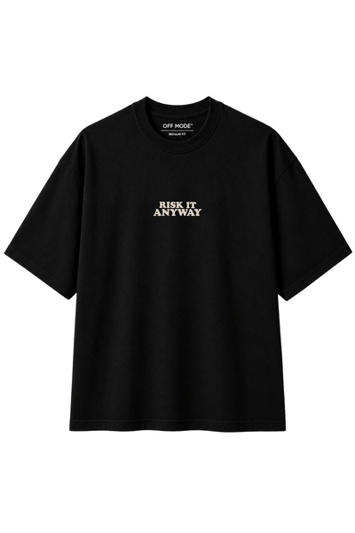 Risk It Anyway Baskılı Unisex Regular Fit T-Shirt