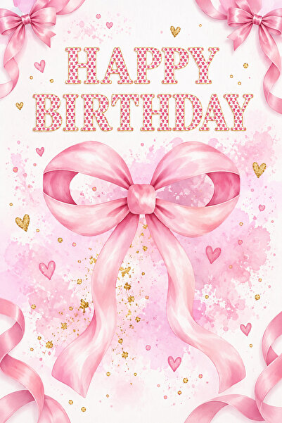 Happy birthday kurdela desenli Banner