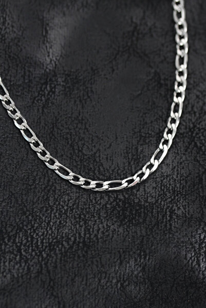 Livenda 316L Steel Silver Color Figaro Chain Model Men's Necklace Tj-Erk1412