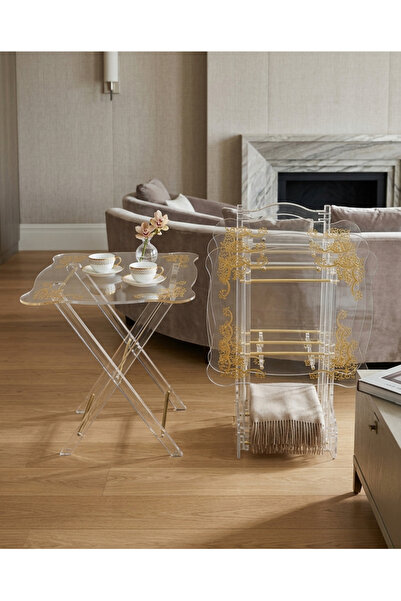 PLUS13 Transparent Acrylic Folding Serving Table Sets