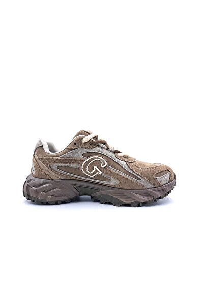Guja Genuine Suede Leather Chunky Style Sand Beige Women's Sneaker Sports Shoes