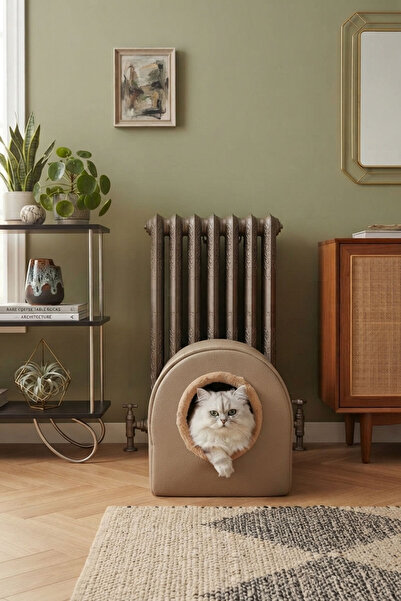 LeatherCave Deri Kedi ve Köpek Evi (TinyPati Mağara Yatak)