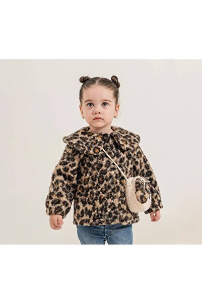 Butik KIZ BEBEK LEOPAR DESENLİ ÇANTA AKSESUARLI LÜKS KABAN MONT