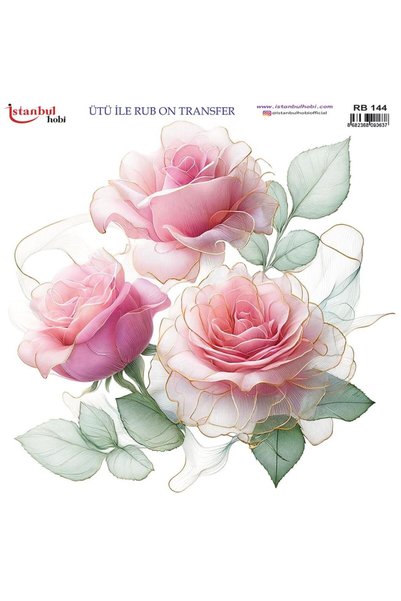 İstanbul Hobi Ütü ile Rub On Transfer Kağıdı 30x30cm RB-144