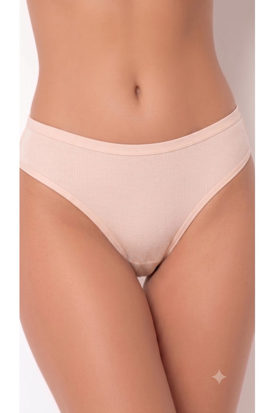 MİSS AYZA İÇTEN GELEN ŞIKLIK Women's White Cotton High Cut Bikini Panties - C...