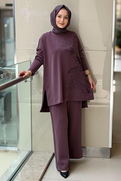 Nurcan Çetin Çiçek Baskılı Tunik Pantolon