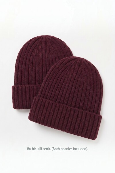 Moibody Unisex 2-Piece Knitted Beanie Set - Soft Textured Warm Winter Double ...
