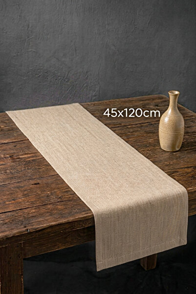 sese design Organik Ham Keten Runner Premium Doku Linen 45x120cm