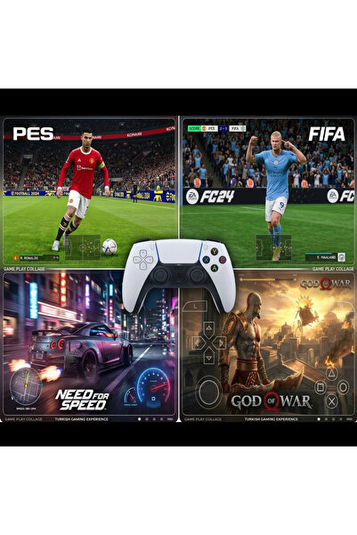 YAHYA KOSIF GS5 Pro Retro Oyun Konsolu - PSP PS1 Nintend GameBox - GTA PES Fifa God Of War Call of Duty Need For Speed - PS 5 Görünümlü Konsol ve PS 5 Görünümlü Kollar