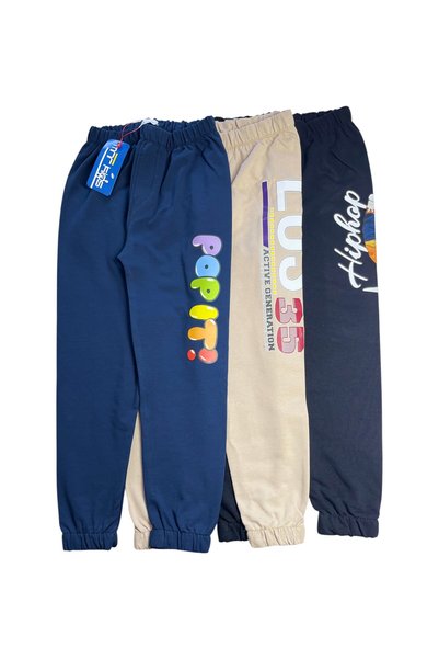 Minik Motion Children's Boys' Sweatpants Large Printed 3-Piece Set