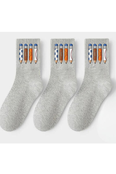 Tubinyoo Football Basketball Ball Printed School Socks - Socket Socks