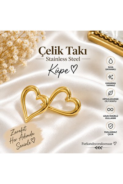 Furkan decor aksesuar Steel Jewelry Earrings