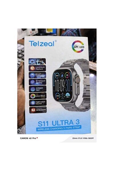 TELZEAL Ultra 3 AMOLED Smartwatch with HD Display, Bluetooth Calling, Fitness...