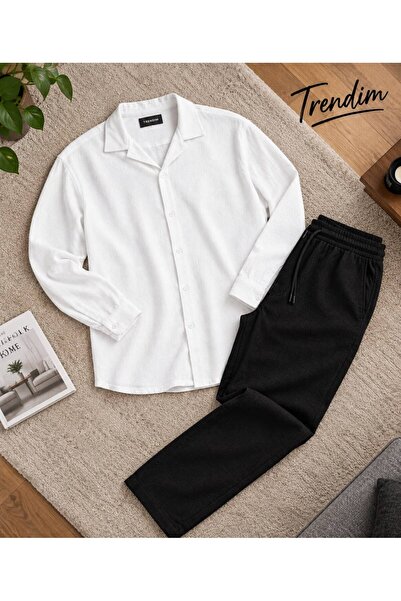HerTarzınTrendi Men's Seasonal Suit Regular 2-Piece Combination Ottoman Shirt...