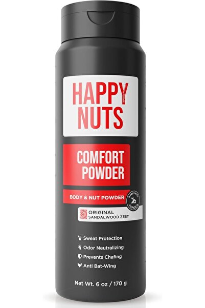 Happy Nuts Powder Deodorant, Original Scent for Men, 0.17 kg, Talc-Free, Anti...