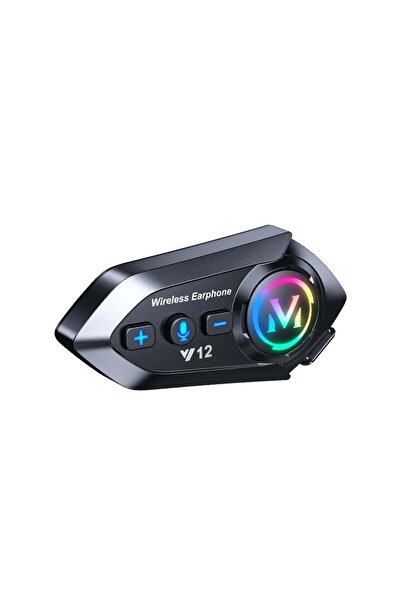 Blic Y12 Motosiklet Kask Intercom Bluetooth 5.4 Kulaklık – Işıklı, Su Geçirme...