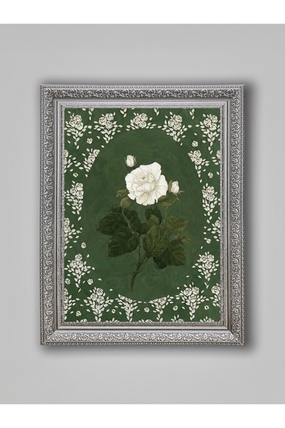 WoodyArts Pictură decorativă de perete pentru sufragerie, cu ramă în stil ant...