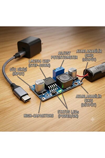 Genel Markalar 2'li Paket LM2596 DC-DC Voltaj Düşürücü Regülatör Modülü - 3A ...