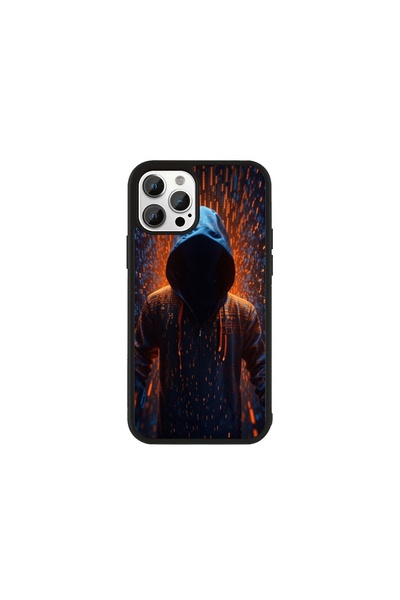 Generic Brand Husa Premium iPhone 11 Pro Figuri Întunecate cu Glugă - Model F...