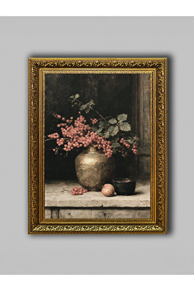 WoodyArts Fructe roșii Rustic Auriu învechit, pictură decorativă pe perete pe...