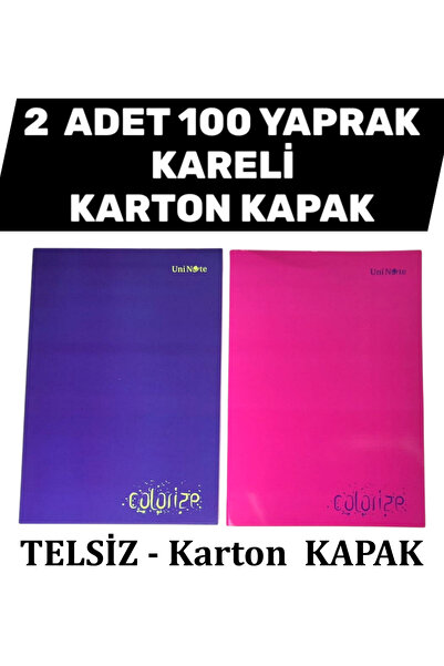 Uninote 2 komada beležnika sa kariranim uzorkom, bežični, kartonski omot, vel...
