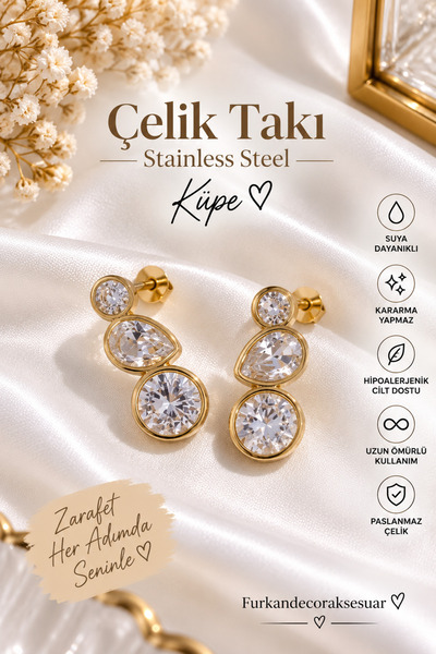 Furkan decor aksesuar أقراط فولاذية