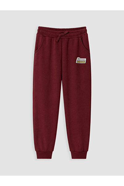 LC Waikiki Lcw Burgundy Printed Boys' Jogger Sweatpants