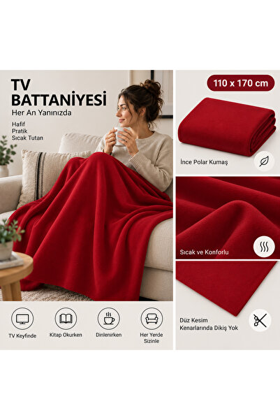 arslan deco Polar TV Battaniyesi 110x170 cm Hafif Sıcak Tutan Diz Koltuk Batt...