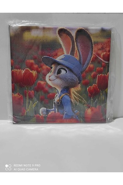 DIY Zootropolis Polis Tavşan Judy Lale Bahçesinde Elmas Mozaik Tablo Seti ( 3...