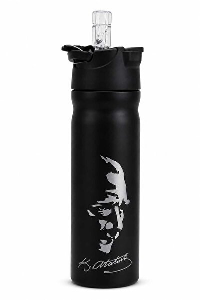 Atatürk Baskılı Paslanmaz Çelik Matara 500 ML Suluk