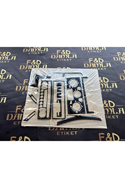 FD Damla Etiket Peugeot 207 Front Bumper Mahogany Veneer Glossy Black Color Set