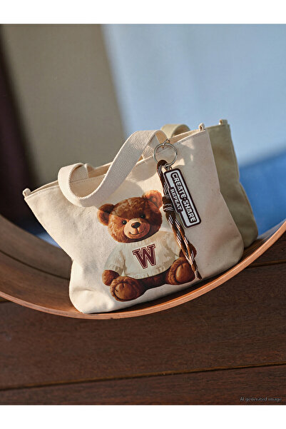 LC Waikiki Nevavm Bear Printed Girl's Shoulder Bag with a Difference