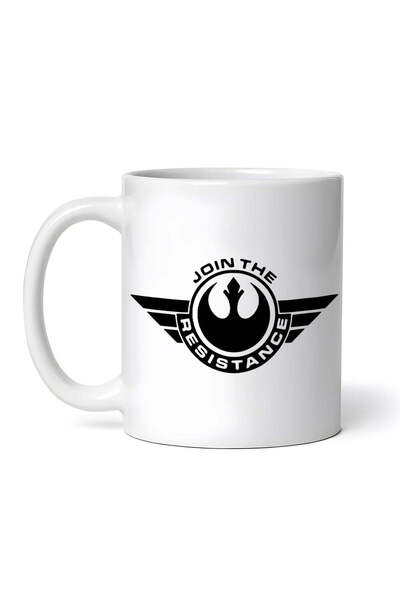 INOVATIX Cana alba personalizata,Join the resistence Mandalorian si Star Wars...