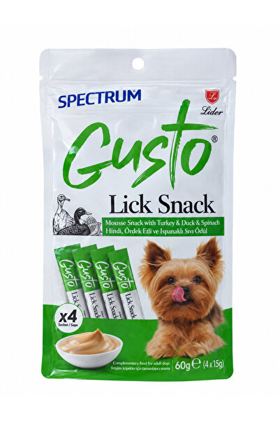 GUSTO HİNDİ, ÖRDEK ETLİ VE ISPANAKLI KÖPEK SIVI ÖDÜLÜ 4X15G