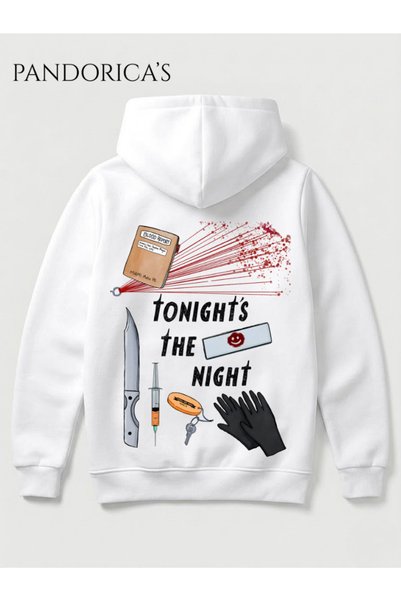 PANDORICA DEXTER Tasarımı "TONIGHT'S THE NIGHT" İkonik Replik Yazılı SIRT Bas...